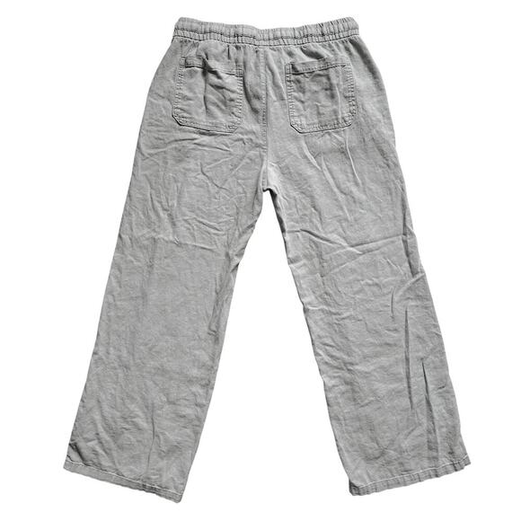 Old Navy High-Waisted Wide-Leg Linen Blend Pants in Gray Basalt Size M - Picture 4 of 6